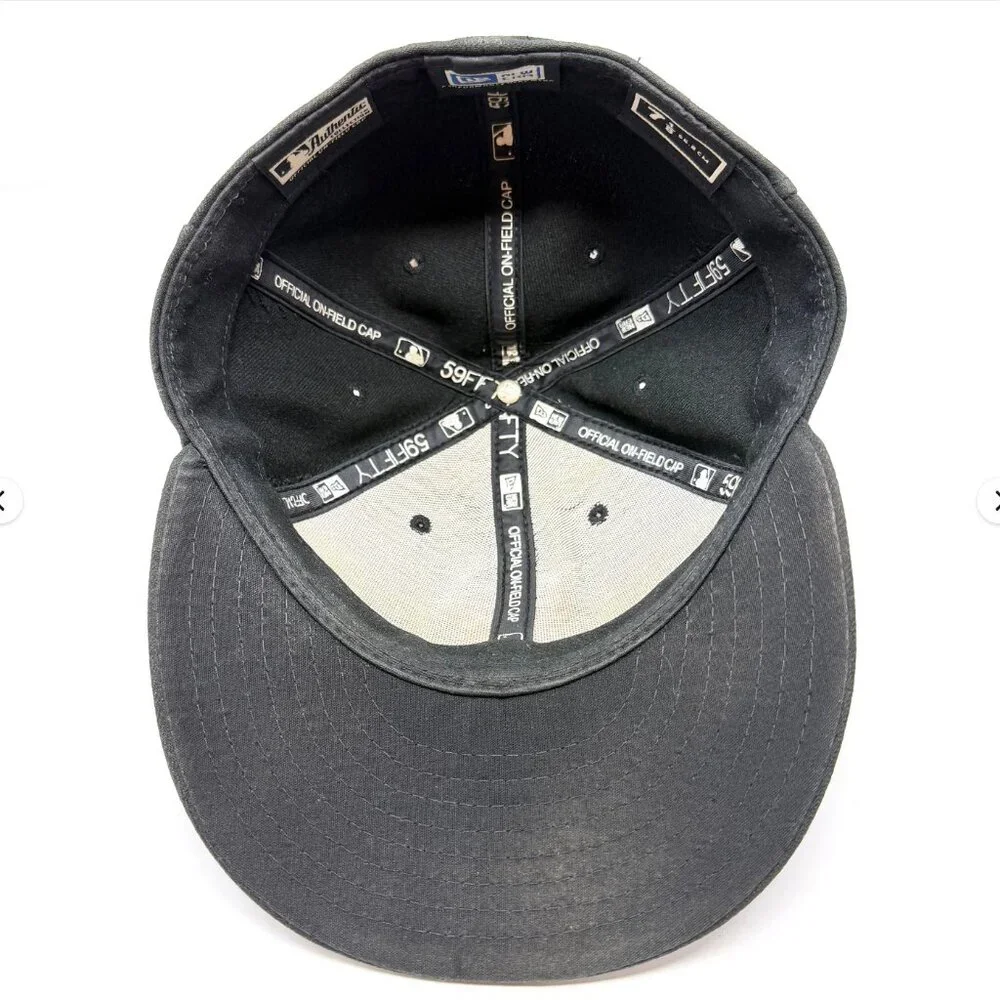 Vintage New Era San Francisco Giants 59FIFTY‎ Fitted Hat Black 7 1/8